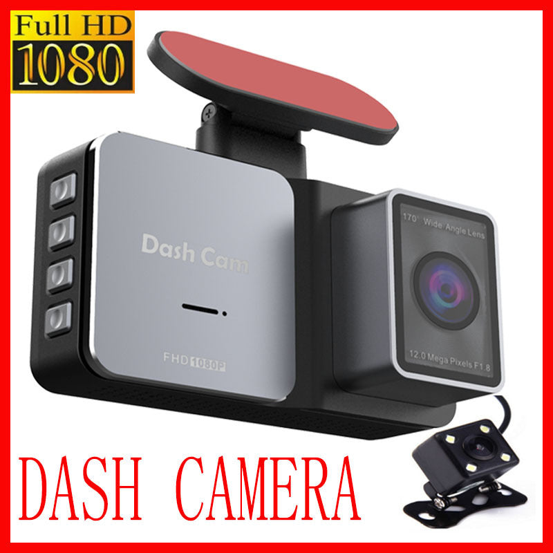 Driving Recorder HD Night Vision 3-inch DVR Dual-lens Video