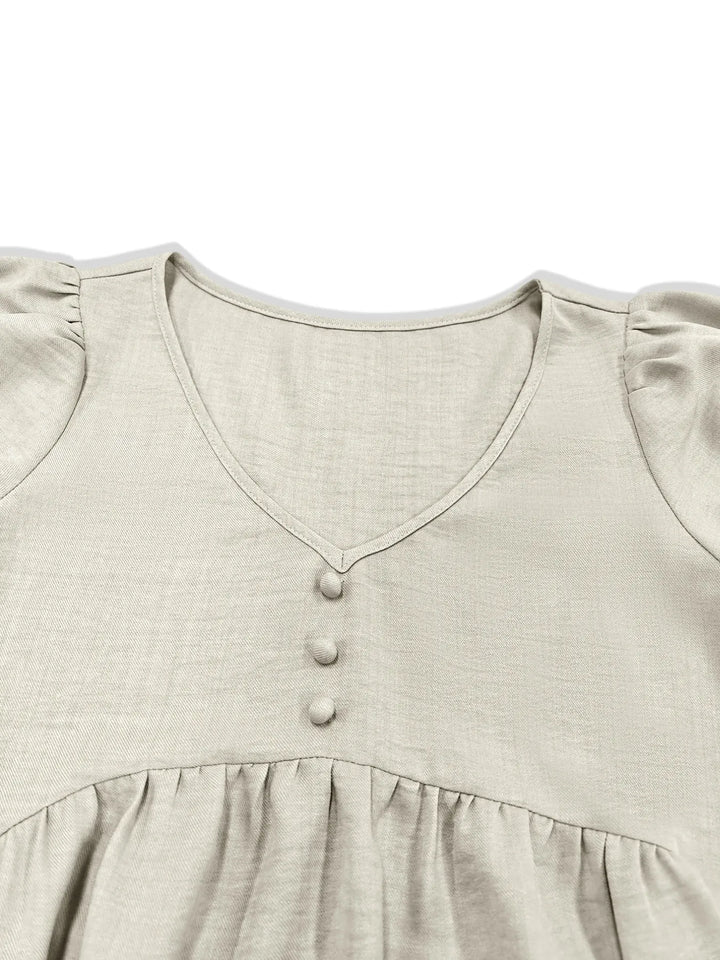 Puff Sleeve Babydoll Mini Dress