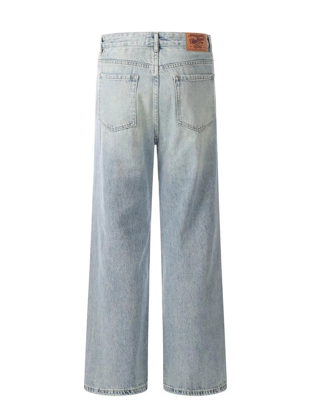 Men's Wash High-Rise Wide Leg Jeans