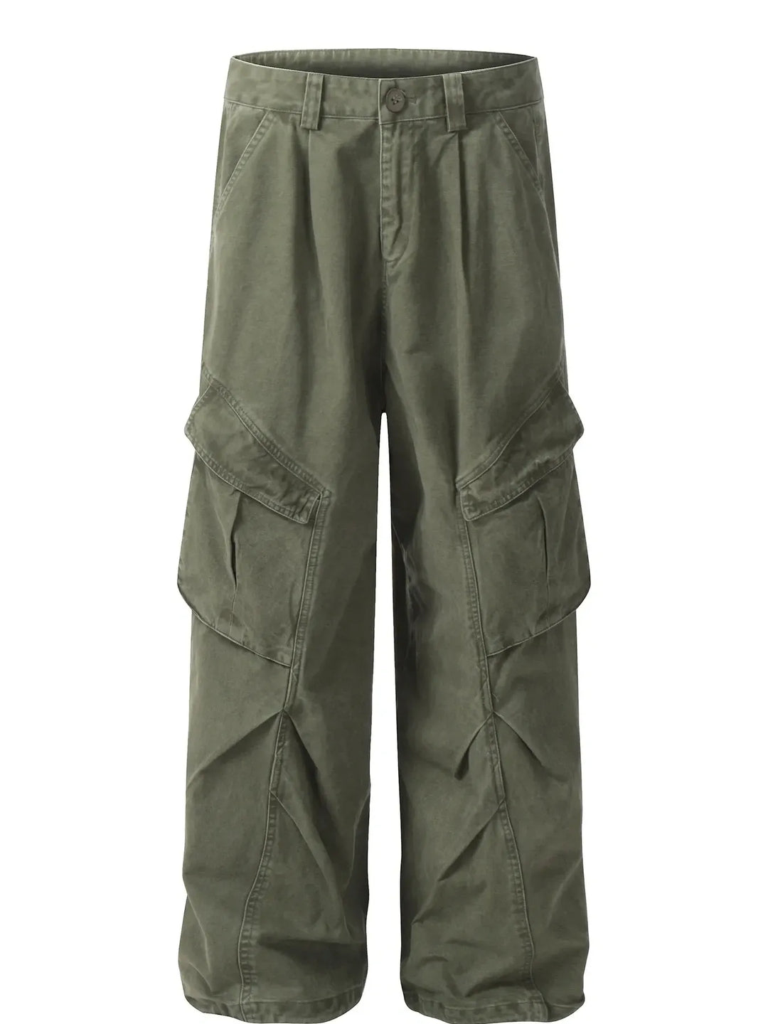 Men's Wide Leg Cargo Pants with Multi Pockets