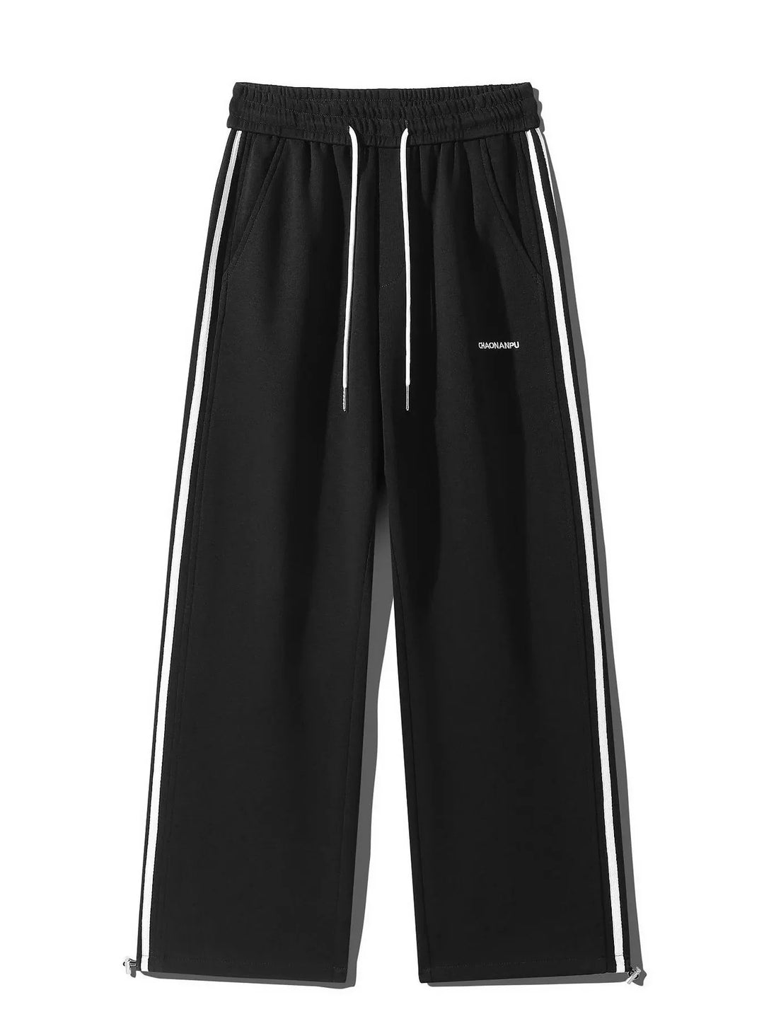 Men's Plus Size Casual Striped Wide Leg Sweatpants