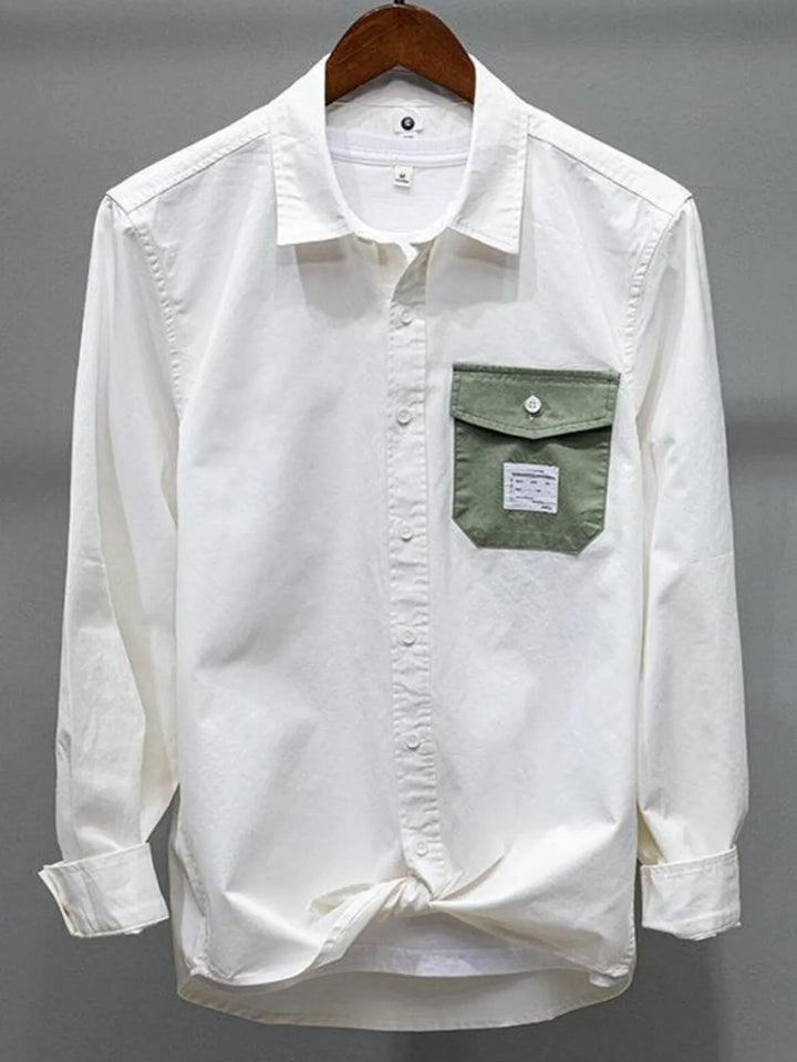 Men's Plus Size Button Up Long Sleeve Shirt