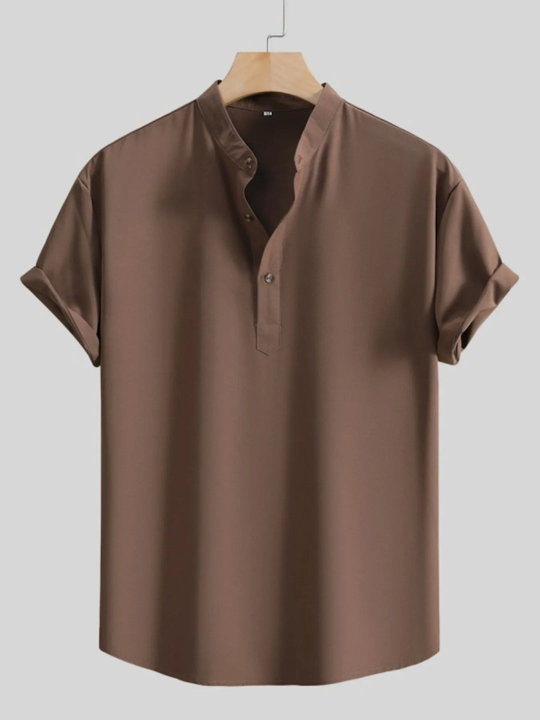 Men's Button Detail Short Sleeve Blouse
