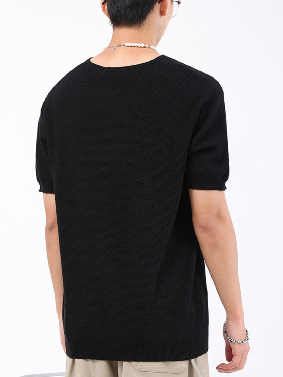 Men's Plus Size Casual Knit Short Sleeve T-Shirt