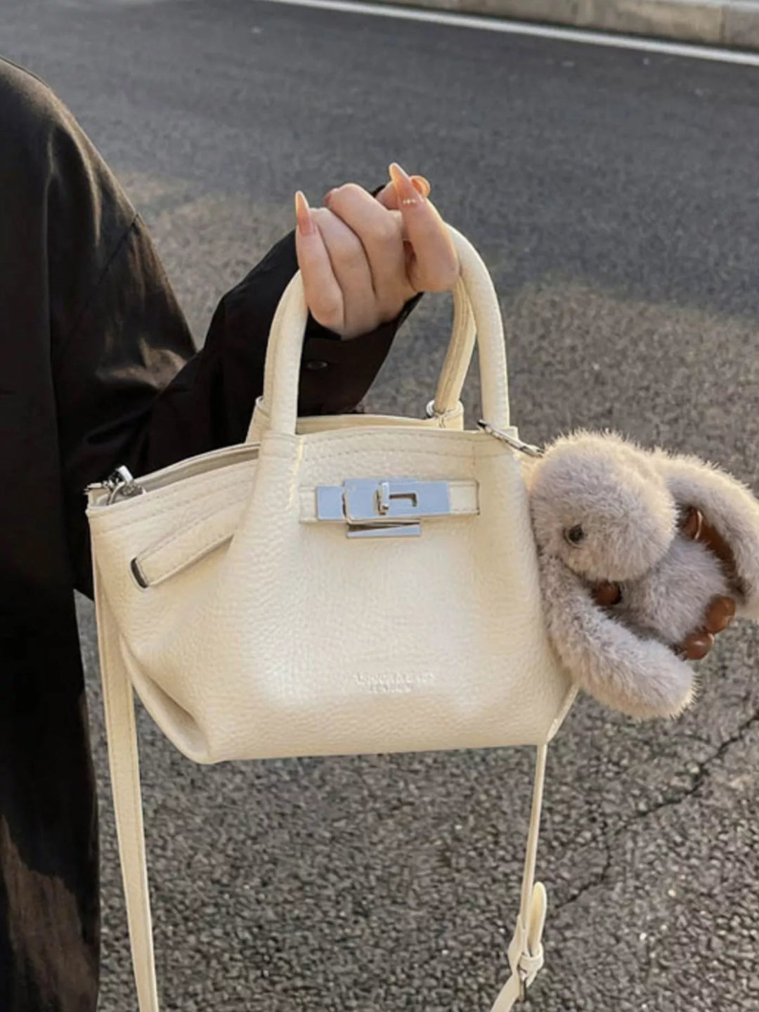 Top Handle Leather Crossbody Bag