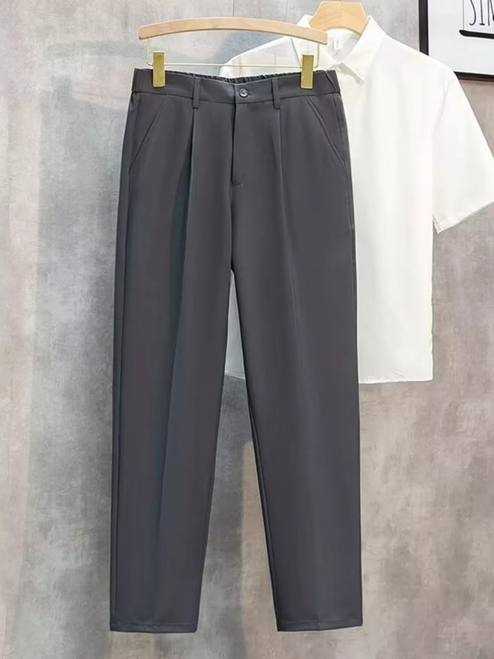 Men's Plus Size Classic Straight-Leg Pants