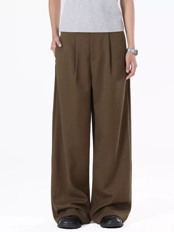 Men's Full Size Wide Leg Flowy Dress Pants Plus Size