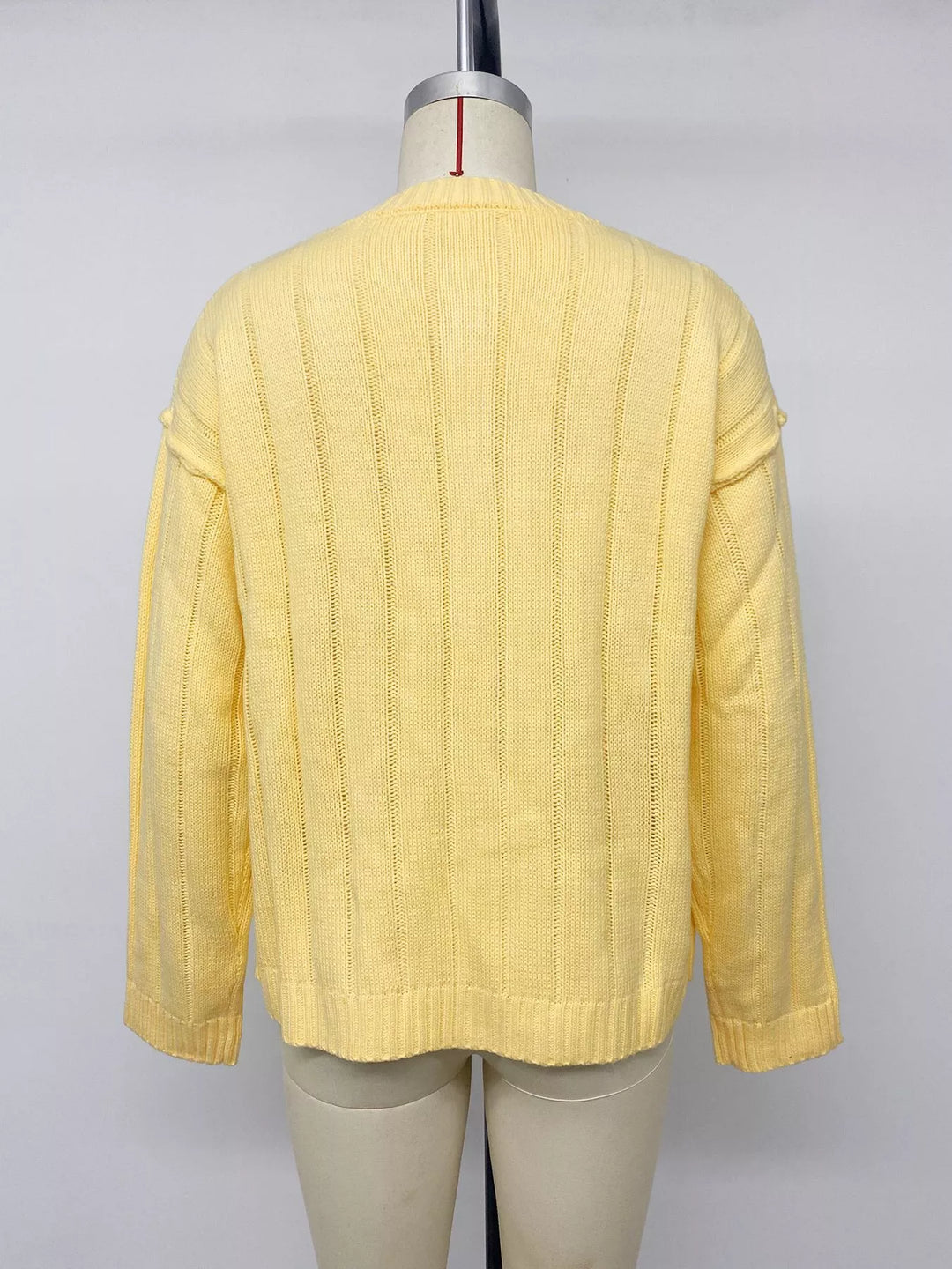 Button Up Dropped Shoulder Cardigan