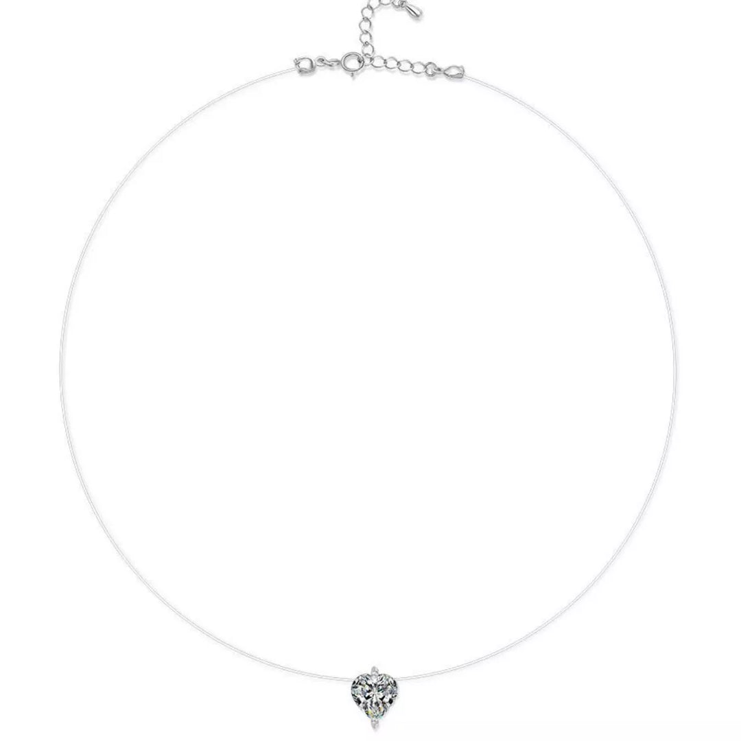 1 Carat Heart-Shaped Pendant Necklace