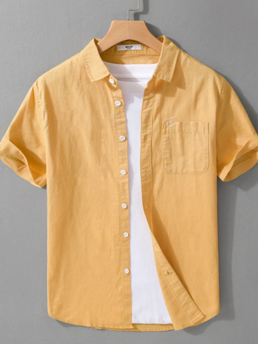 Men's Plus Size Button Up Short Sleeve Shirt
