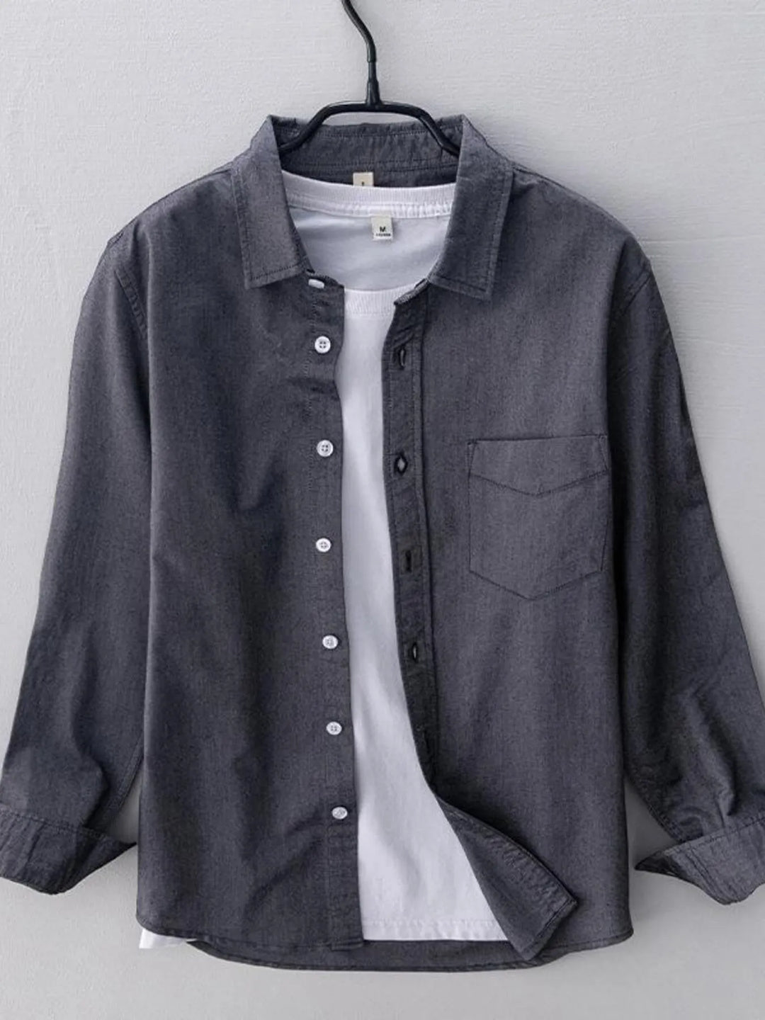 Men's Plus Size Long Sleeve Button Up Shirt