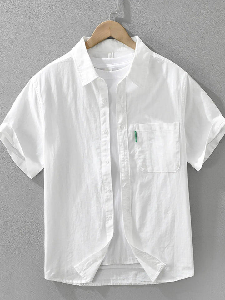 Men's Plus Size Button Up Short Sleeve Shirt