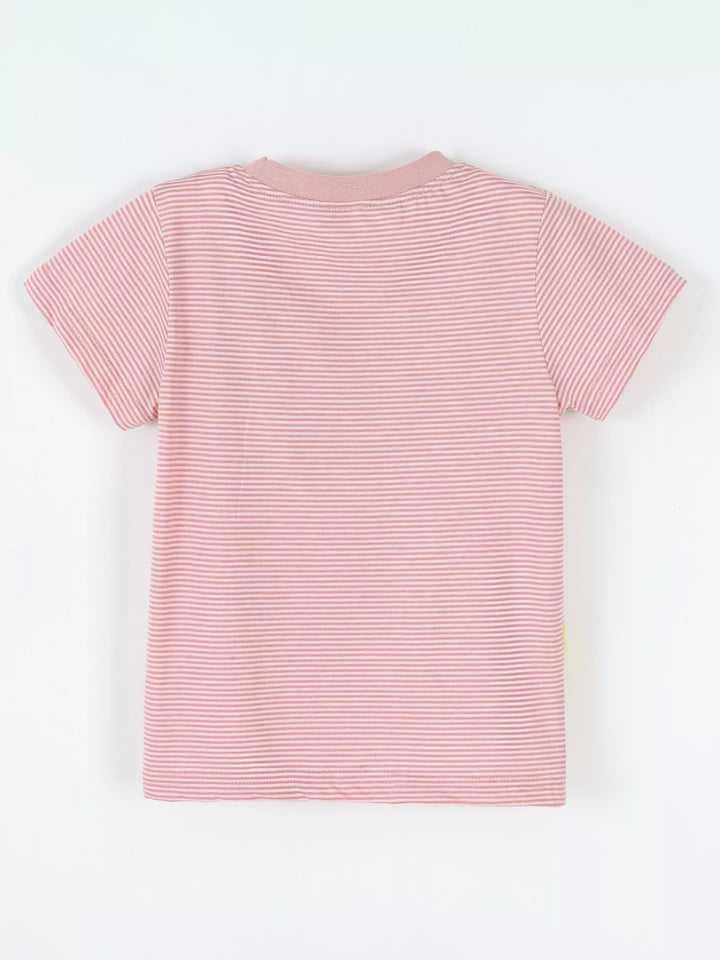 Children's Striped Dinosaur Short Sleeve Tee