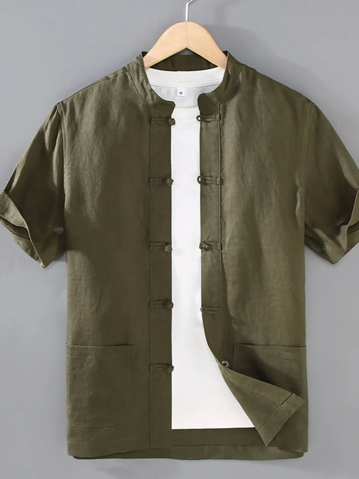 Men's Plus Size Button Up Short Sleeve Shirt