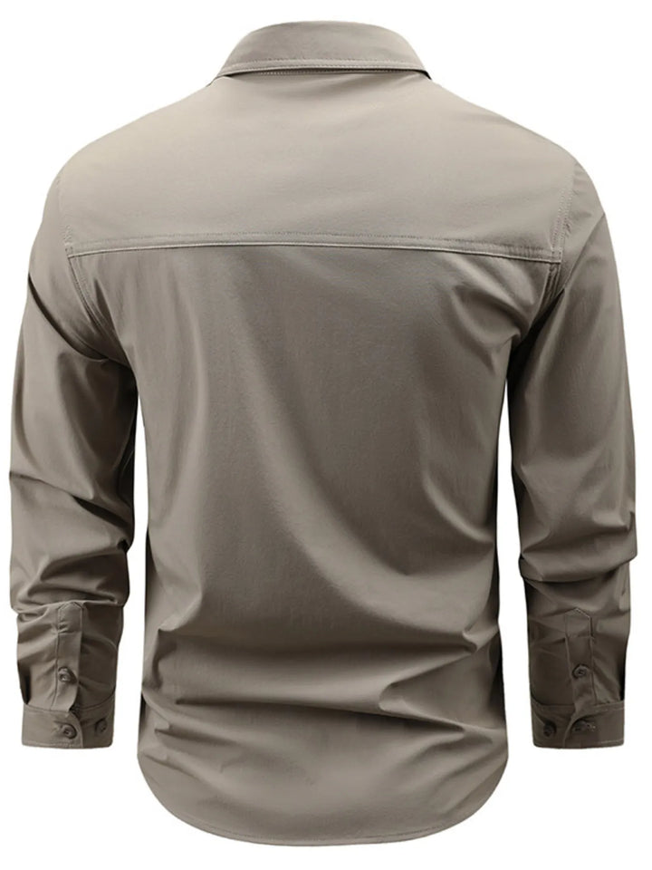 Men's Plus Size Button Up Long Sleeve Shirt