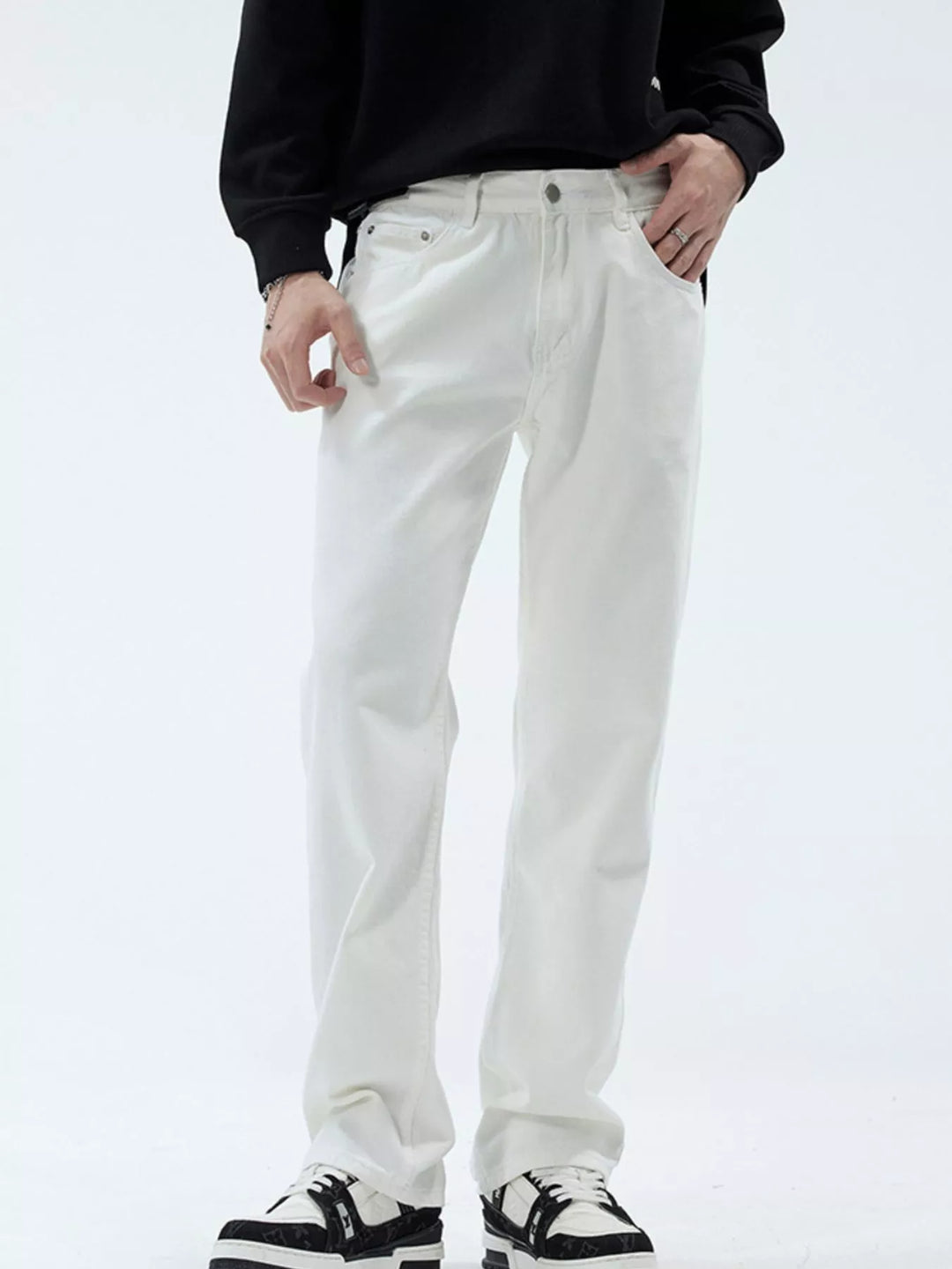 Men's Full Size Straight Leg Jeans Plus Size