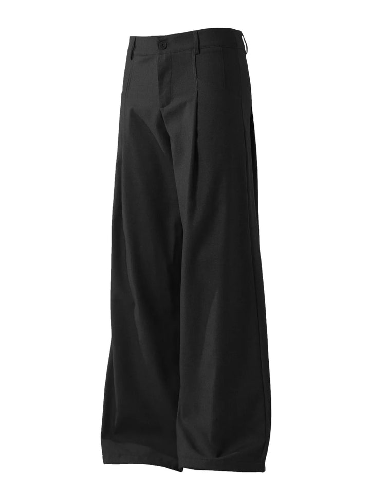 Men's Pleated Detail Wide Leg Pants