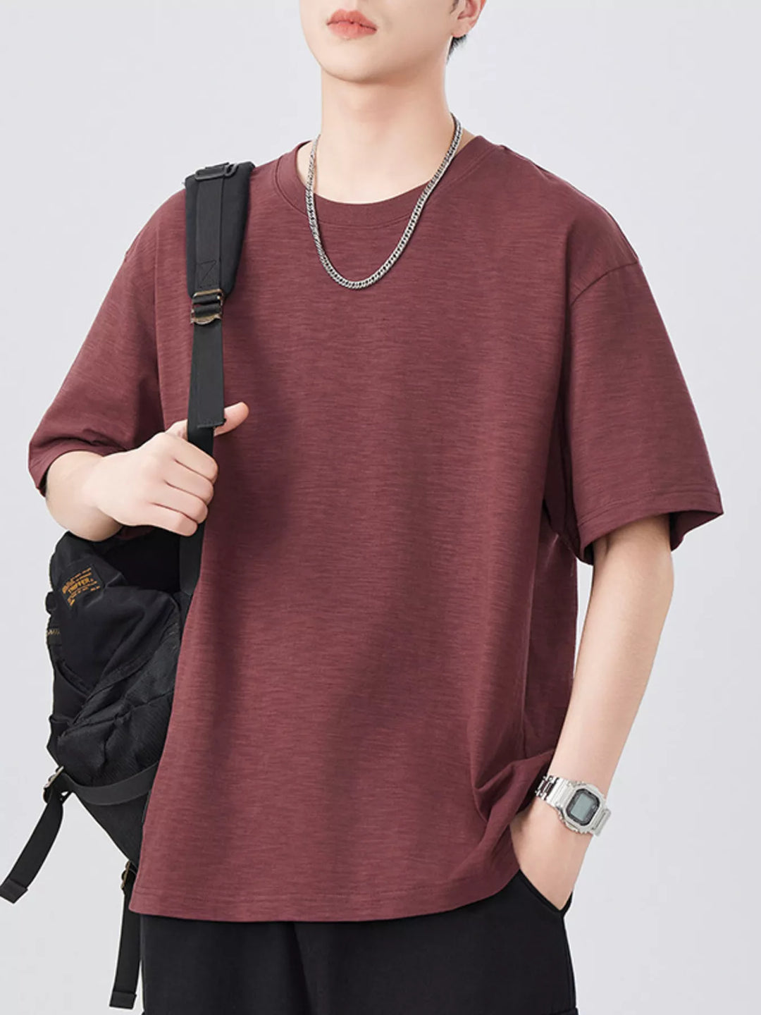 Men's Plus Size Casual Round Neck Short Sleeve T-Shirt