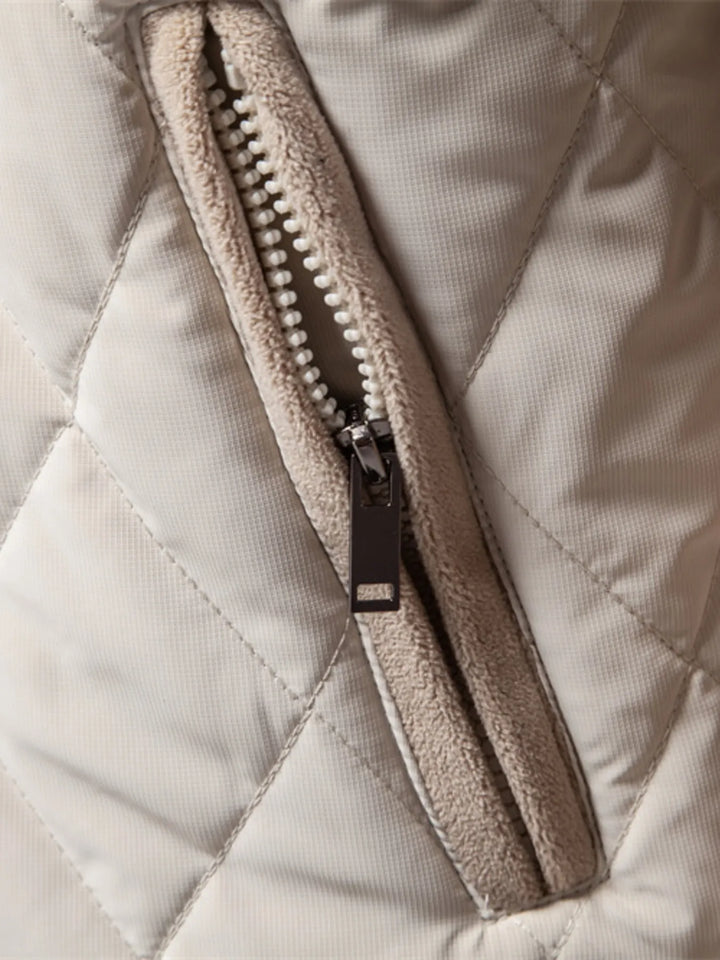 Men's Quilted Snap Down Long Sleeve Jacket