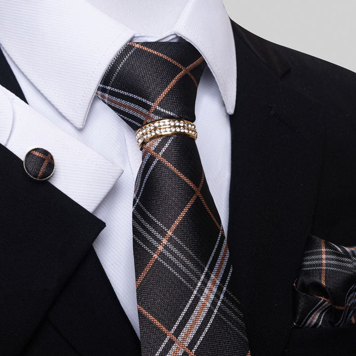 Multi Colored Striped Floral Mens Tie