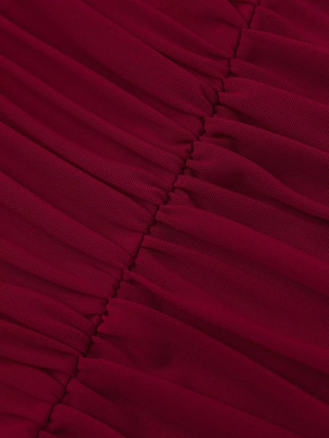 Halter Neck Ruched Slit Maxi Dress