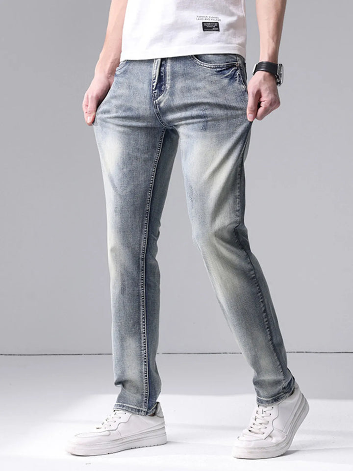 Men's Washed Slim Fit Jeans