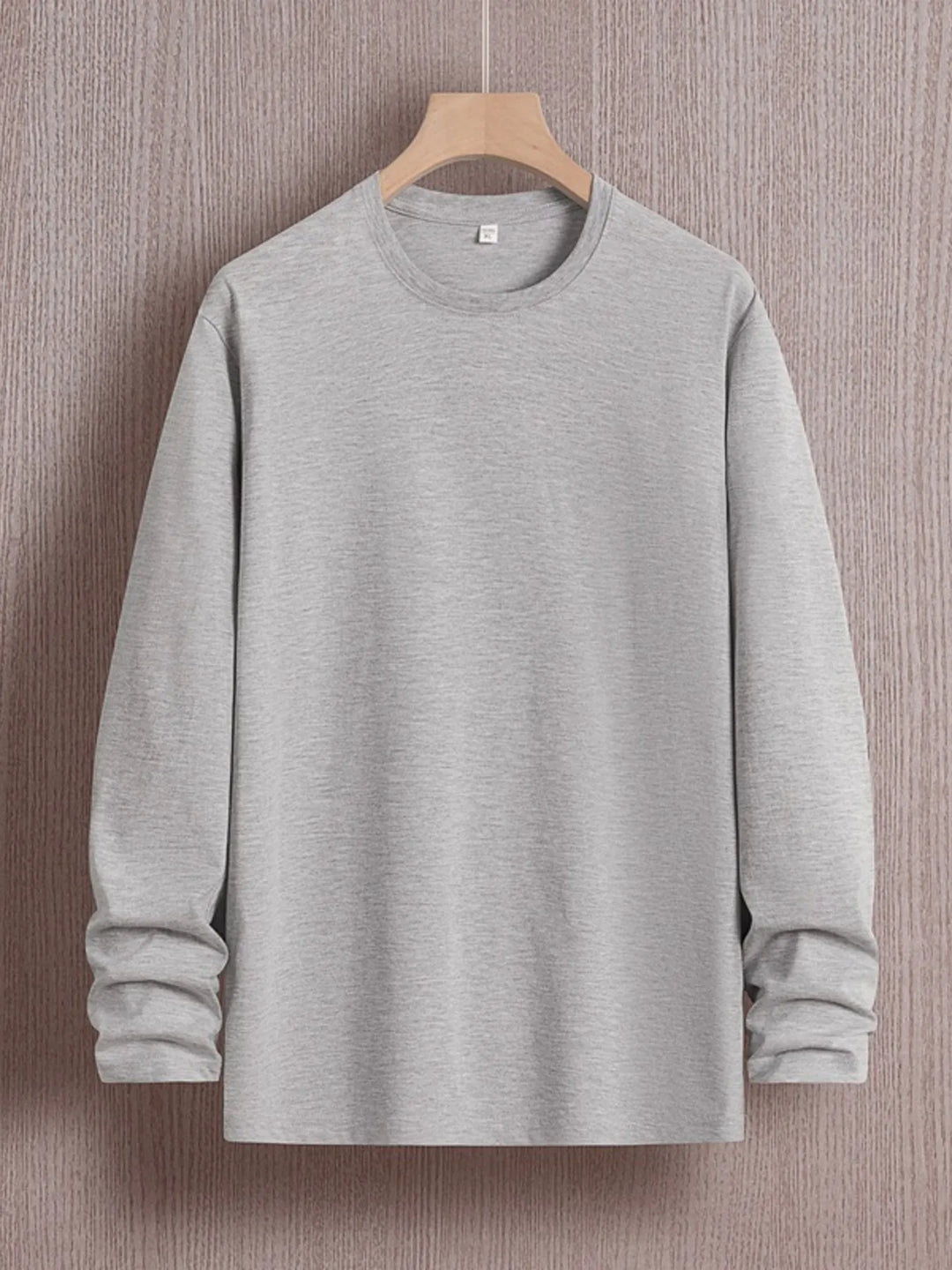 Men's Plus Size Round Neck Long Sleeve T-Shirt