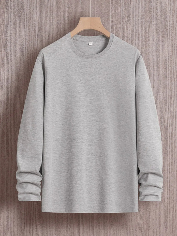 Men's Plus Size Round Neck Long Sleeve T-Shirt