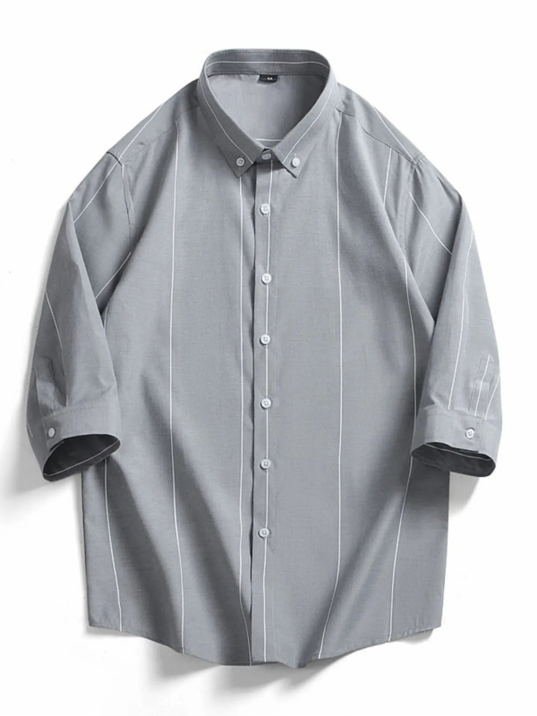 Men's Plus Size Striped Button-Down Shirt