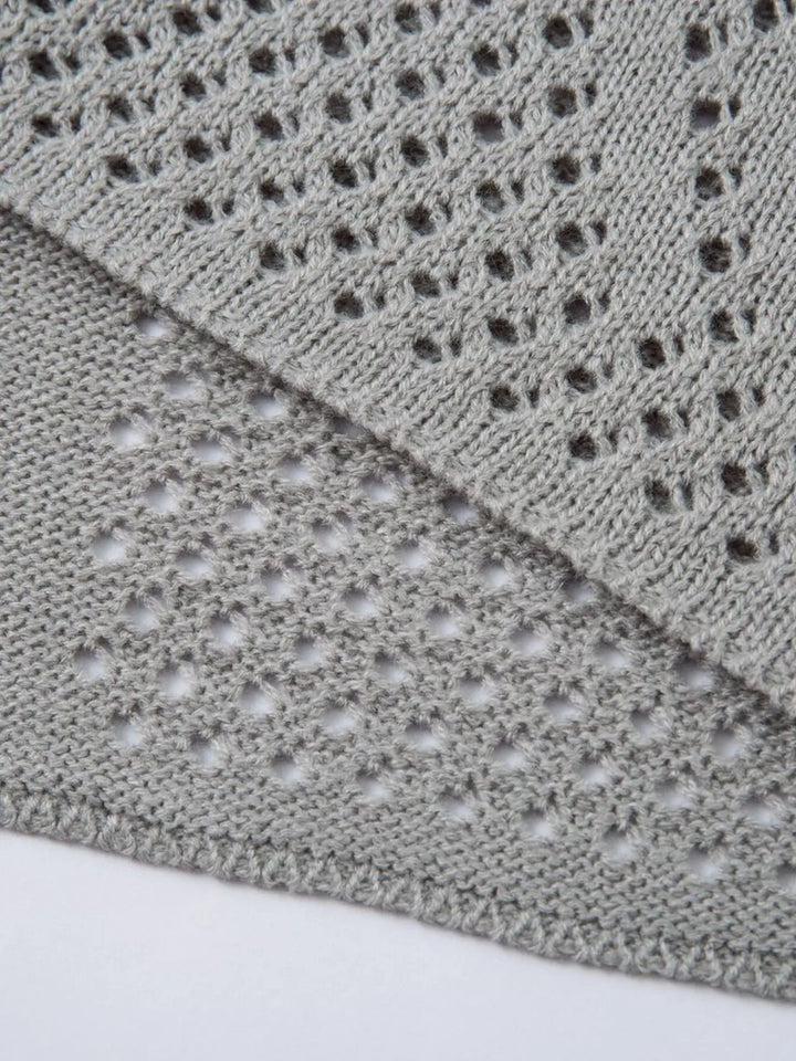 Men's Openwork Button Detail Knit Henley T-Shirt