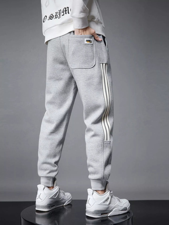 Men's Side Striped Drawstring Joggers