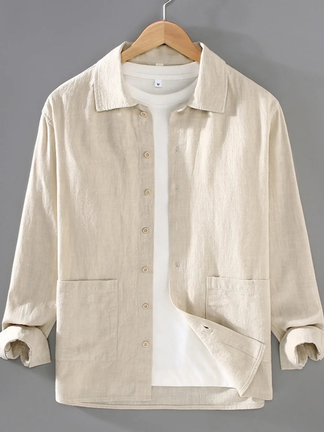 Men's Plus Size Button Up Long Sleeve Shirt