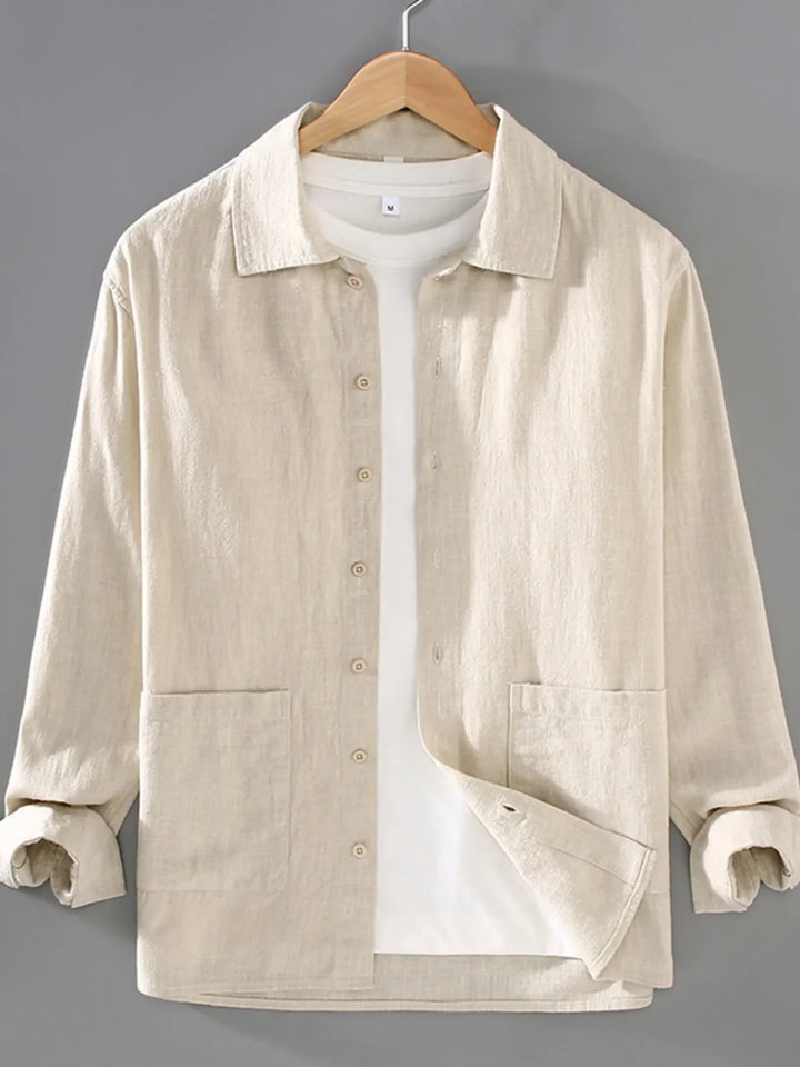 Men's Plus Size Button Up Long Sleeve Shirt