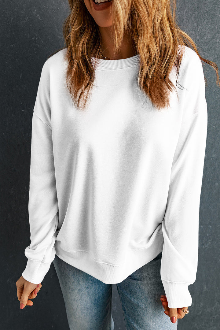 Sweat-shirt ras du cou classique et solide