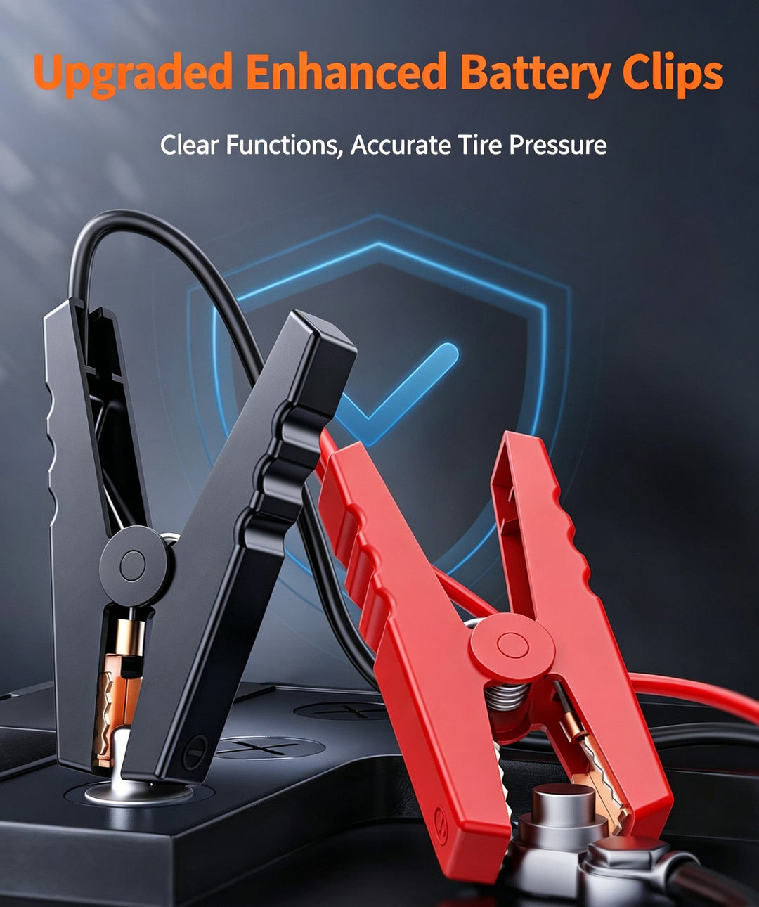 Tire Inflator, Auto Emergency Battery Booster Pack With Air Compressor, Onboard Air Compressor