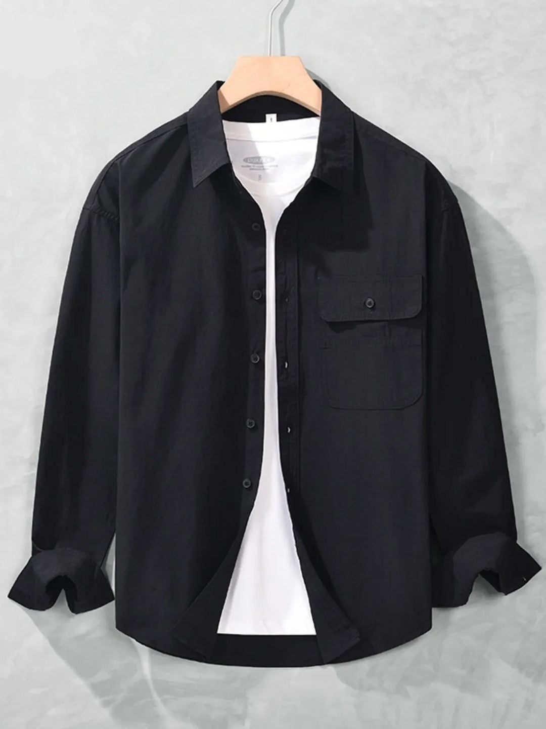 Men's Plus Size Button Up Long Sleeve Shirt