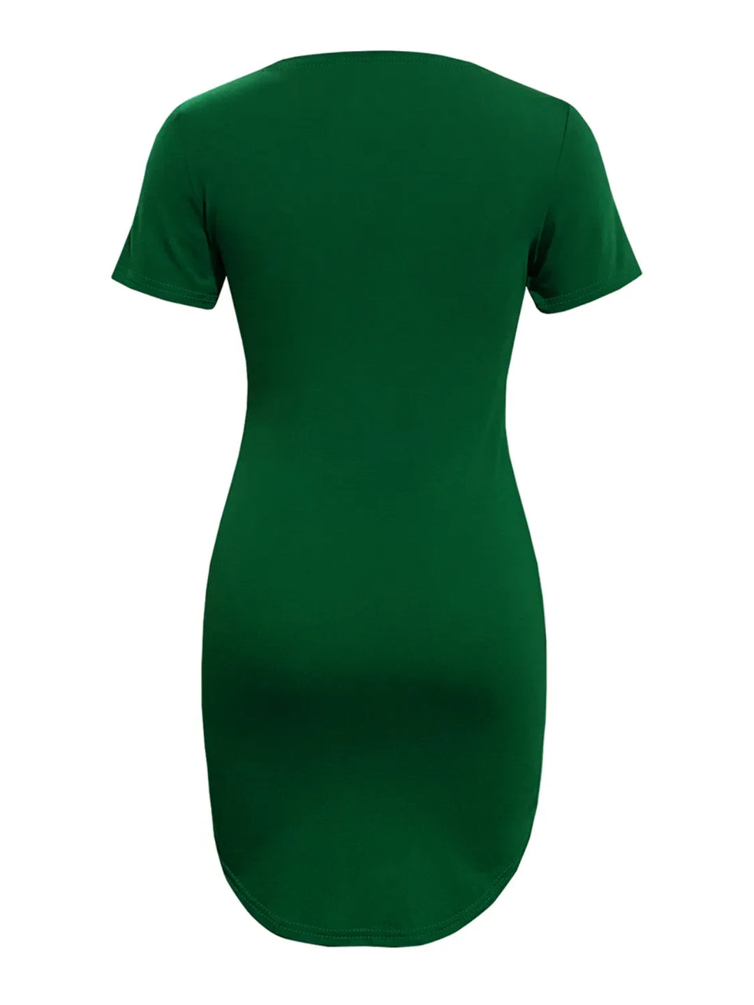 Round Neck Short Sleeve Mini Tee Dress