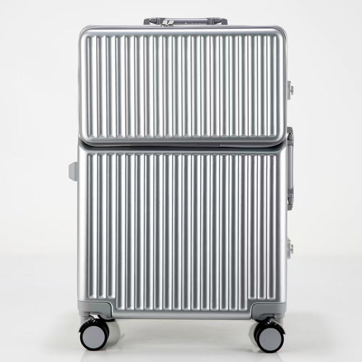 Suitcase Travel Luggage Trolley Front-Opening Large Capacity Aluminum Frame Carry-On Cabin Bag