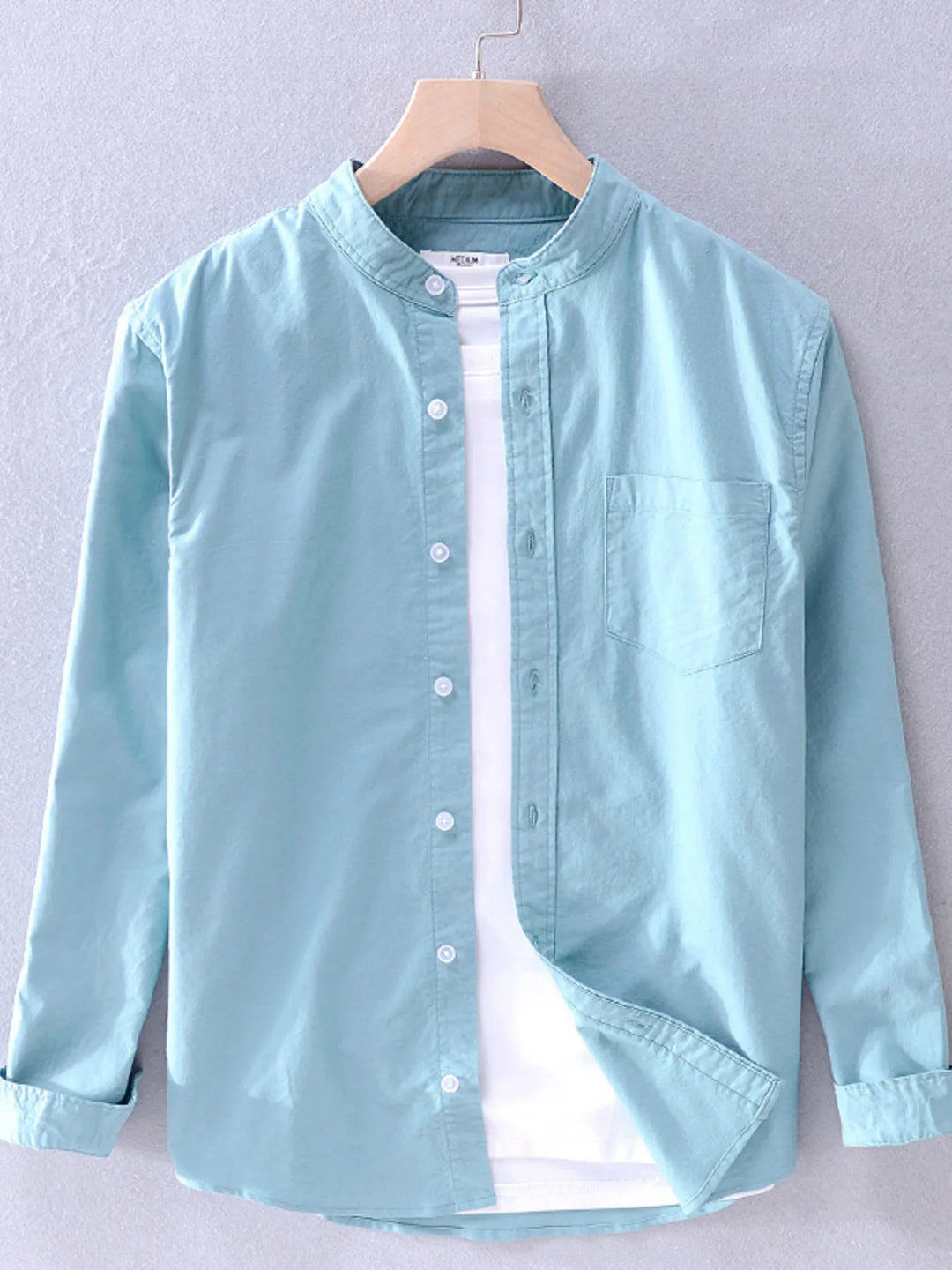 Men's Plus Size Button Up Long Sleeve Shirt