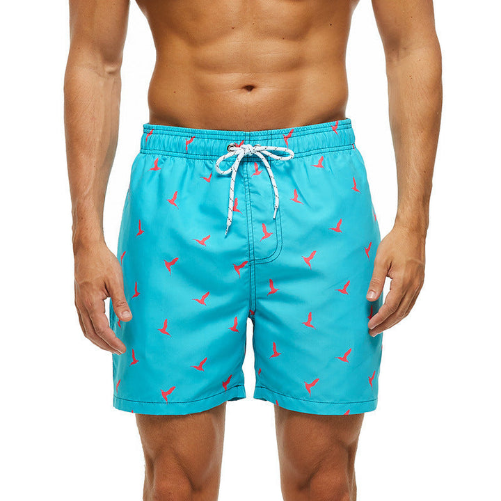 Mens Fashionable Sports Beach Shorts With 3D Digital Print, European And American Style