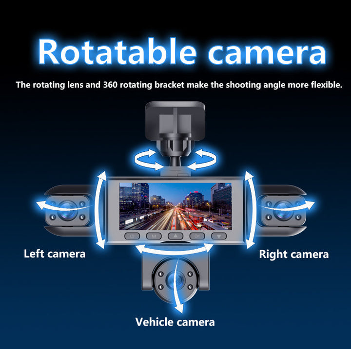 Five Camera Driving Recorder, 1080P High-definition Night Vision, Mobile App For Viewing Videos