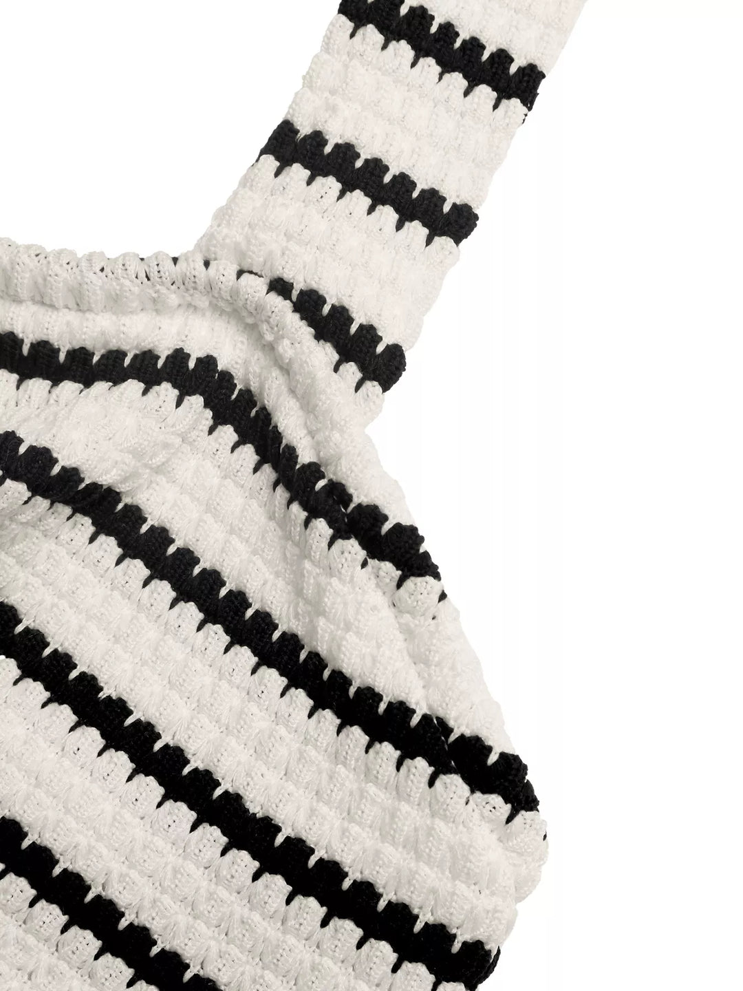 Striped Halter Neck Knit Mini Dress