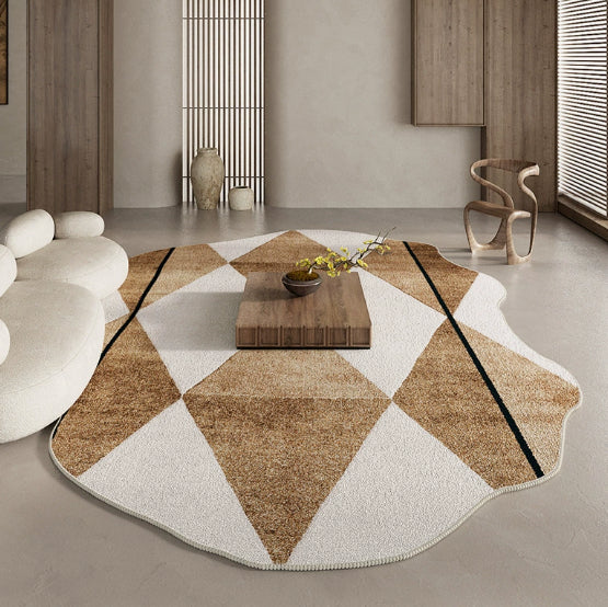Retro Wabi-Sabi Style Soft Blanket Thickened Soundproof Carpet Easy-to-Care-For Rug