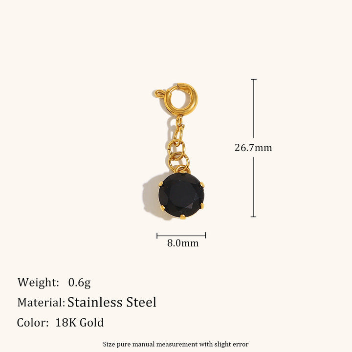 European And American Cross-border Spring-ring Pendant Stainless Steel Plated