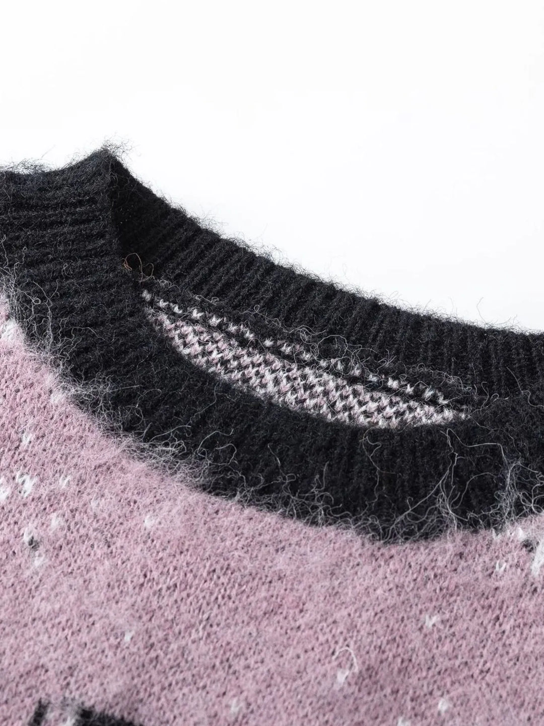 Men's Gradient Text Print Round Neck Sweater