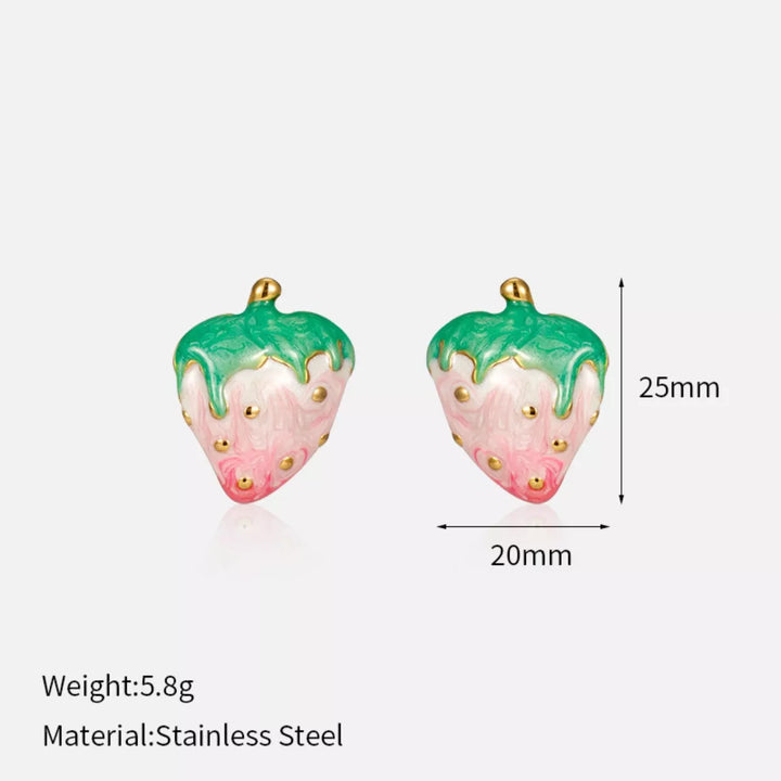 Colorful Strawberry Stud Earrings