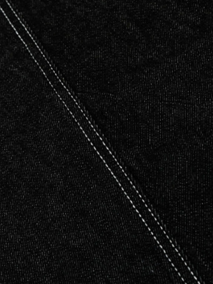 Men's Wide Leg Jeans with Contrast Stitching