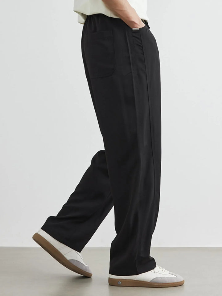 Men's Plus Size Relaxed Fit Wide Leg Casual Pants
