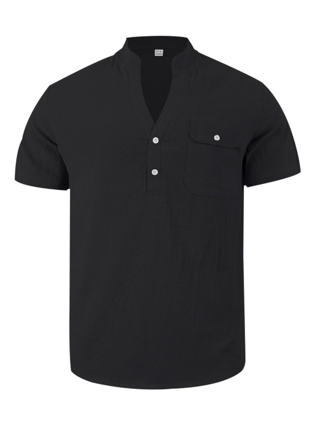 Men's Full Size Button Detail Short Sleeve Shirt Plus Size