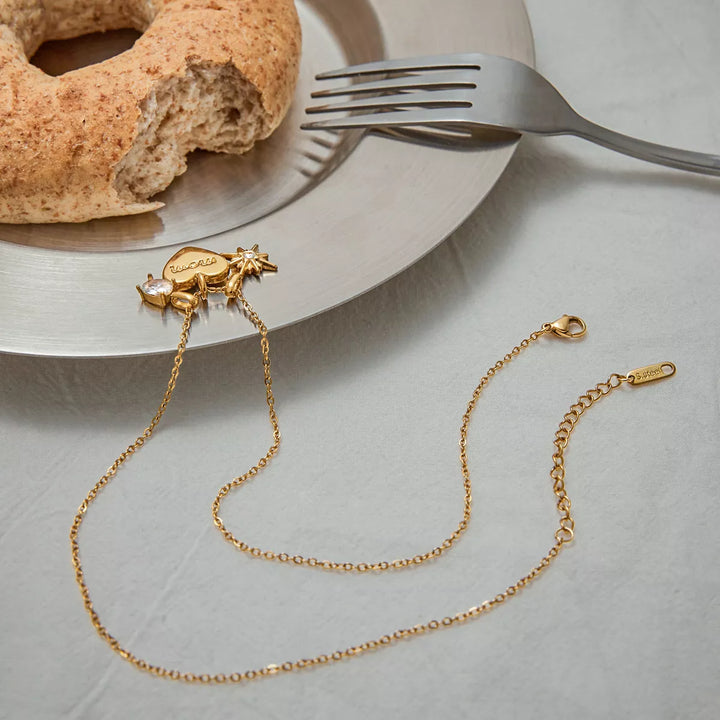 18K Gold-Plated 'Mom' Heart Necklace